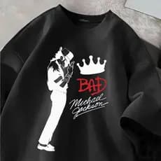 Camisa Masculina & Feminina  Michael Jackson Camiseta Algodao Premium 30.1 Plus Size