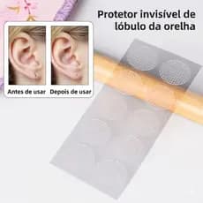 Kit 60 Adesivos Protetor Brinco Pesado Para Orelha Rasgada