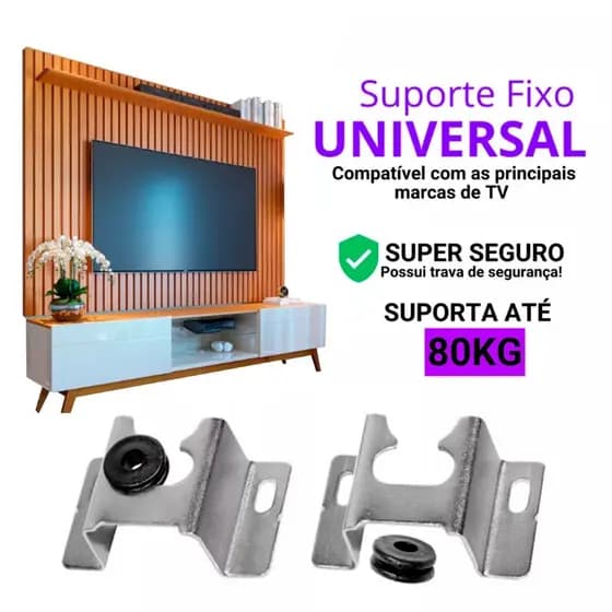 Suporte TV Universal Smart TV LD LCD Plasma + Kit Parafusos