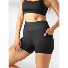 Shorts Fitness com Cos Transpassado.