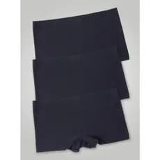 Kit com 3 Calcinhas Boxer Boyshort Sem Costura Segunda Pele