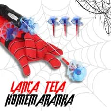Luva Lançador de Teia Homem Aranha Lança Dardo com Ventosa Brinquedo Infantil
