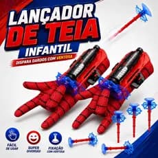 1/2 Luva Lançador de Teia Homem Aranha Brinquedo Infantil Lança Dardo com Ventosa