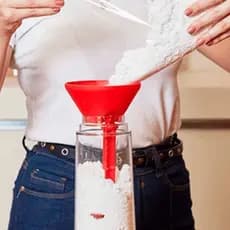 Misturador Peneira Rotativa Farinha Copo Farelo Farinha Tapioca Açúcar Pó Dosador Funil Filtro