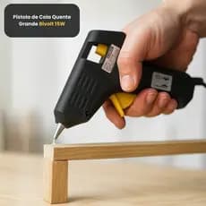 Pistola Cola Quente Profissional 15W Bivolt Alta Temperatura Adesao Rapida