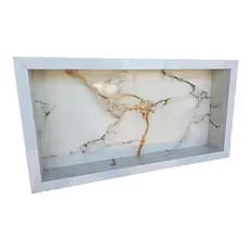 Nicho De Porcelanato Para Banheiro 60x30x10 cm De Embutir Na Parede Porta Shampoo
