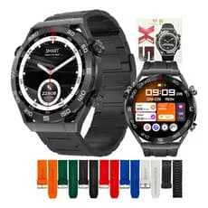 Smartwatch X5 Pro Max Relógio Inteligente Redondo AMOLED GPS NFC ChatGPT Bluetooth Chamada IP67 para Android e IOS