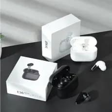 Fones de Ouvido Bluetooth 5.3 Air Pro 5 E36 TWS Sem Fio Fone Esportivo Com Microfone Atende Chamada Ligação 9D Som HD
