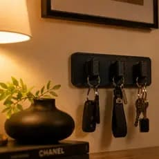 Organizador Encaixe Porta Suporte Chaveiro Chaves Casa Carro Empresa 3 Pinos Fita Adesiva Dupla Face