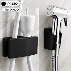 Kit Acessórios Banheiro Adesivo Resistente Porta Ducha Suporte Chuveirinho Lorenzetti Fixação 3M