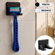 Suporte Organizador Prestobarba Gilette Aparelho Barbear Parede Banheiro Fita 3m Dupla Face Sem Furo