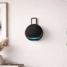 Suporte Porta Tomada Compatível Echo 4 Alexa Geração 4ª Smart Speaker Encaixe Seguro Parede Sem Fios
