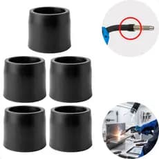Kit Consumíveis 5 Isolador Anel Plástico Difusor Calor Compatível Tocha Sem Gás MIG 15AK 15KD MB15