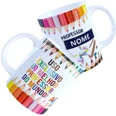 Caneca Professor Caneca Professora Personalizada de Professor Xicara Porcelana OU Plástico 325ml