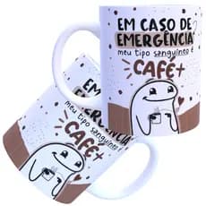 Caneca de café Caneca Em caso De emergencia Café Positivo Xicara de café Tipo sanguineo café + 325ml