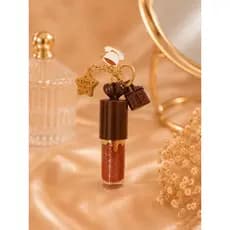 Gloss Labial Chocolate com Chaveiro Fofo Hidratante Brilho Labial