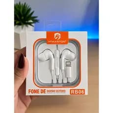 🎧 Fone de Ouvido Estéreo H’Maston RB06-RB02 Lightning para iPhone 🎧