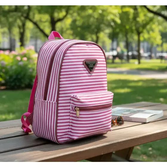 Mochila Feminina Adulto Juvenil Listrada Escolar Faculdade Resiste Reforçada Casual