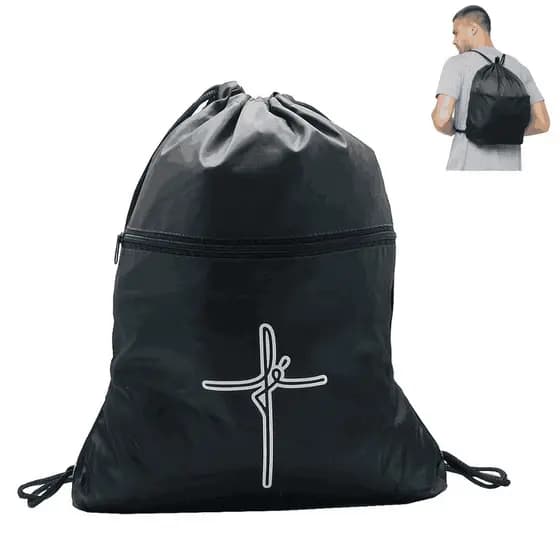 Mochila Saco EcoBag Impermeável Ginastica Saquinho Ajustável Academia Fitness Futebol Fitnes Corrida Unisex Fe
