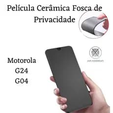 Kit Película Cerâmica Fosca Privacidade Para Motorola Moto G24 / G04