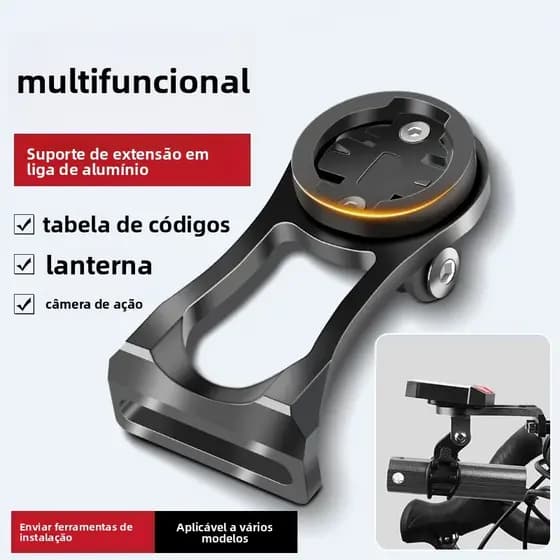 Liga de alumínio suporte de extensão do guiador da bicicleta estrada Mountain Bike Universal cronômetro suporte compatív