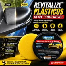 Revitalizador Cera de Plásticos Matrix Renova Parachoque Envio Rápido