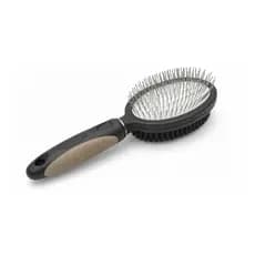 Escova Dupla Soft Touch G com Silicone na Ponta | Escova Pet para Cães e Gatos