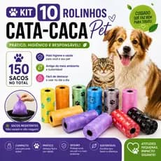 Kit Saquinho Higiênico Pet 150 Unidades Reforçado Anti Vazamento