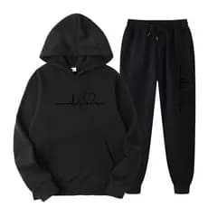 2025 comércio exterior Cross-Border masculino feminino forro de lã moletom terno outono inverno masculino coração figura