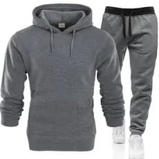 Cross-Border europeu americano masculino Casual esportes com capuz terno outono inverno velo moletom masculino cor sólid