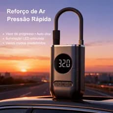 Bomba de Ar Portátil Pneu Boia Bola Compressor Recarregável Pressão Rápida LED Kit de Bicos Multiuso