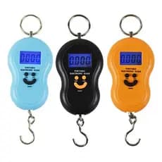 Balançal Portatil Digital Mala Bagagem Até 50kg Frutas Feira Verduras Alimentos Sacolas AAA