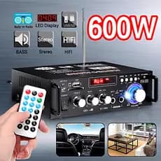 Mega Amplificador 220V 600W Bluetooth USB FM CONTROLE REMOTO