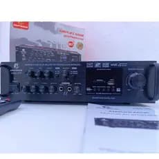 Amplificador Bluetooth Grande Som Potente 1200w Karaoke Mp3 USB FM receiver Bivolt HSG-707