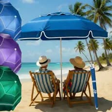 Guarda Sol Gigante 2,40m Praia Piscina Respirável Uv Verão