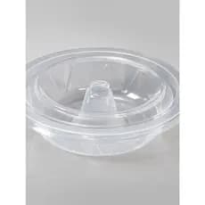 Kit 50 Unidades Forma de Pudim Forneável Média 600ml com Tampa Reutilizável para Festas Eventos e Banho Maria Praticpack