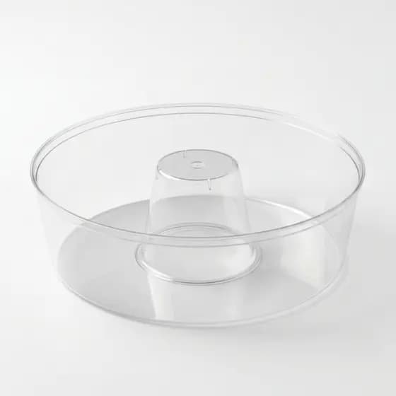 Kit 50 Unidades Forma de Pudim Forneável Grande 1,1L com Tampa Reutilizável para Festas Eventos e Banho Maria Praticpack