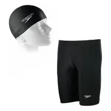 Kit Bermuda Natação Speedo Xtra Masculina Treinamento + Touca Silicone Speedo