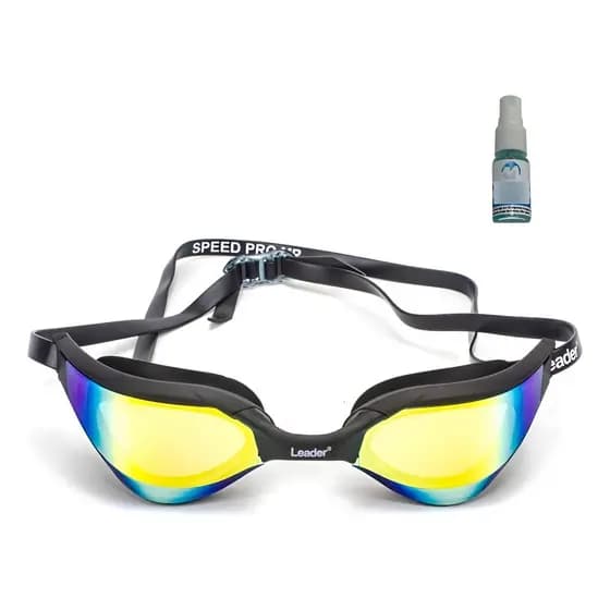 Oculos Natação Espelhado Leader Speed Pro + Spray AntiFog