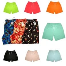 Kit 3 Short  elastano Mauricinho Masculino Tactel com Elastano Adulto Praia Piscina Promoção Neymar Moda Promoção