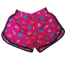 Shorts tactel infantil menina kit 5 peças feminino praia