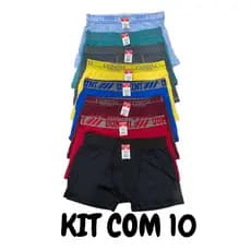 Cueca Boxer Masculino uomini Microfibra kit 10 peças cueca box