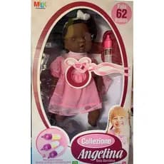 Boneca Collezione Angelina Bela Bambina com Voz e Mamadeira Mágica - Fala 62 Frases