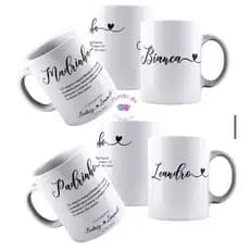 02 Canecas Personalizadas Convite Padrinho e Madrinha de Casamento com Nome  - Mundo da Caneca
