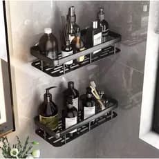 1/2/3 Suportes Alumínio De Banheiro Rack Organizador Alta Qualidade Prateleira Premium Porta Shampoo