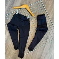 Calça Legging Infantil Flanelada Térmica com Ziper Menina Grossa Estampa Lisa  Inverno Verão