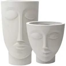 kit Casal Vaso Face Homem 24 + Vaso Face Mulher 17 Vasos Decorativos