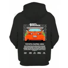 Blusa De Frio Moletom Streetwear Casaco Casual Jdm Velozes & Furiosos Supra Mk4 Brian Paul Walker