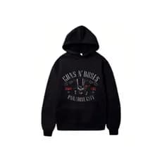 Moletom Blusa de Frio Streetwear Casaco Algodão Rock Guns N Roses Paradise City Agasalho Flanelado