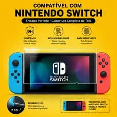 Película Protetora de Vidro para Nintendo Switch com Cobertura Total